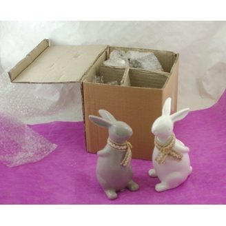 ZAJÍC KERAMIKA 19x10cm*MIX BAREV