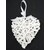 ZÁVĚS SRDCE 17cm*BÍLÁ