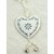 ZÁVĚS SRDCE PLECH 8x18cm*BÍLÁ