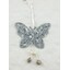 ZÁVĚS MOTÝL PLECH 9cm*STŘÍBRNÁ
