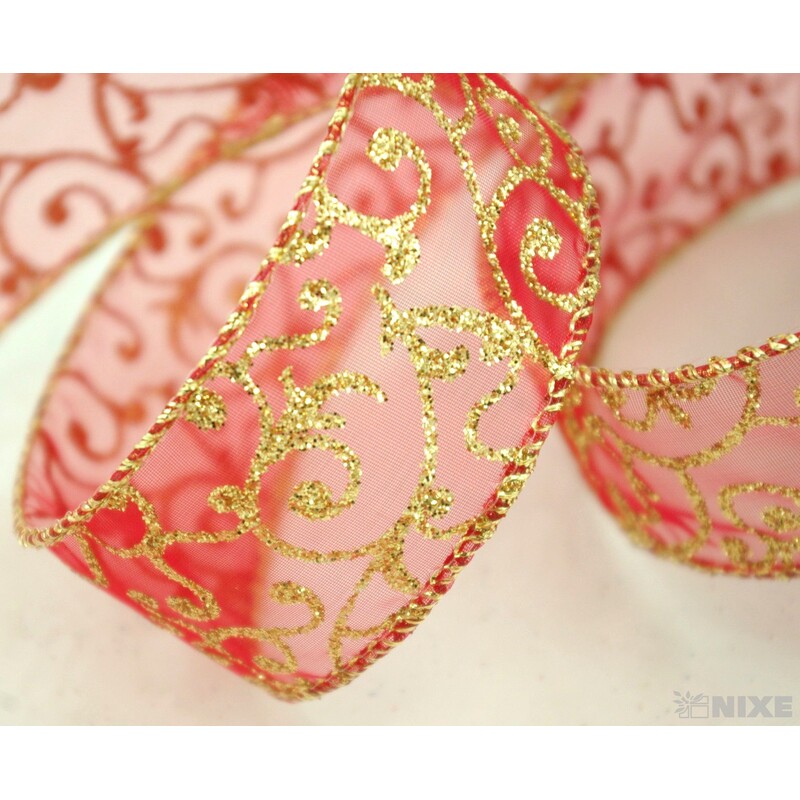 ROMINO 40mmx20yd*ČERVENÁ-ZLATÁ G002 V+