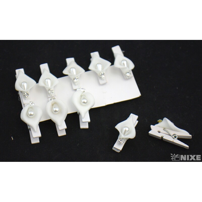 KYTIČKA NA KLIPSU 3,5cm 10ks*BÍLÁ