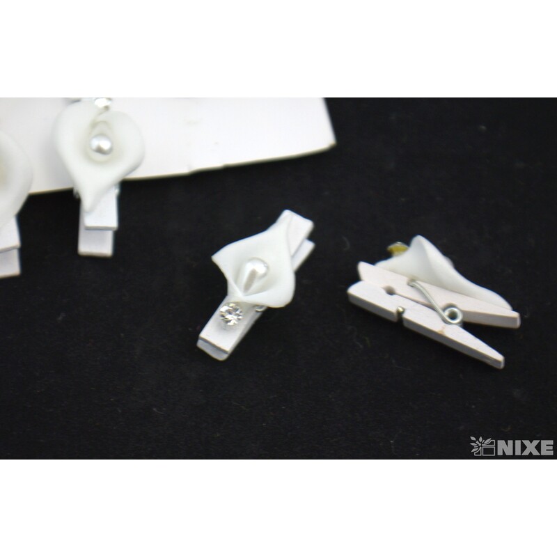 KYTIČKA NA KLIPSU 3,5cm 10ks*BÍLÁ