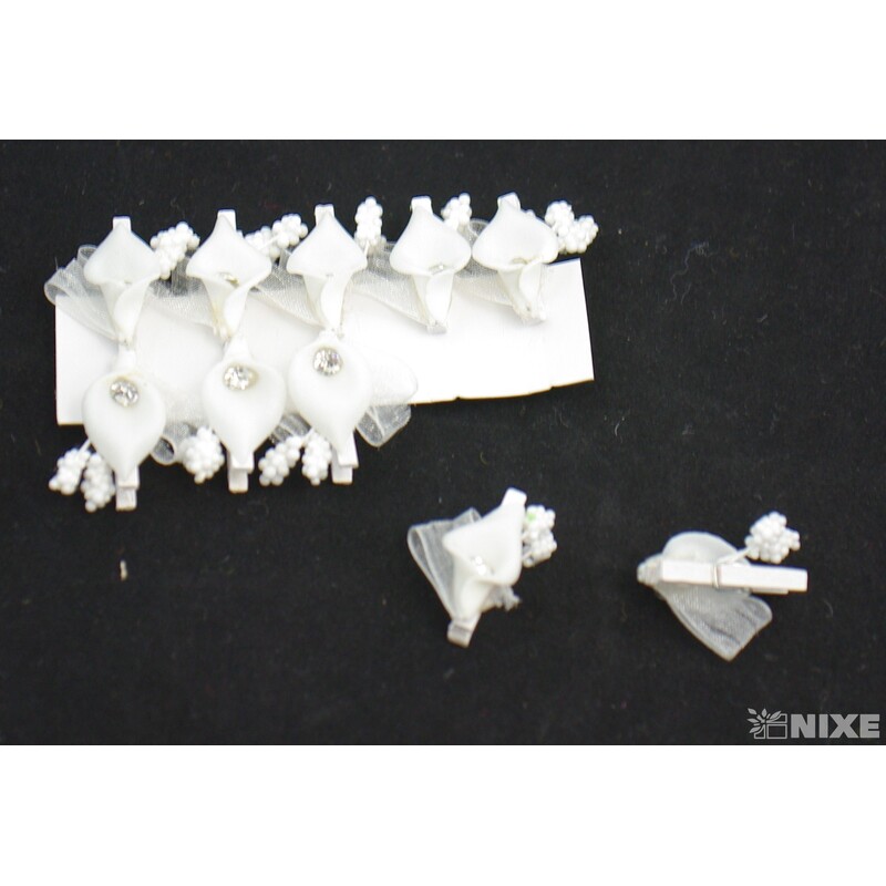 KYTIČKA NA KLIPSU 2,5cm 10ks*BÍLÁ