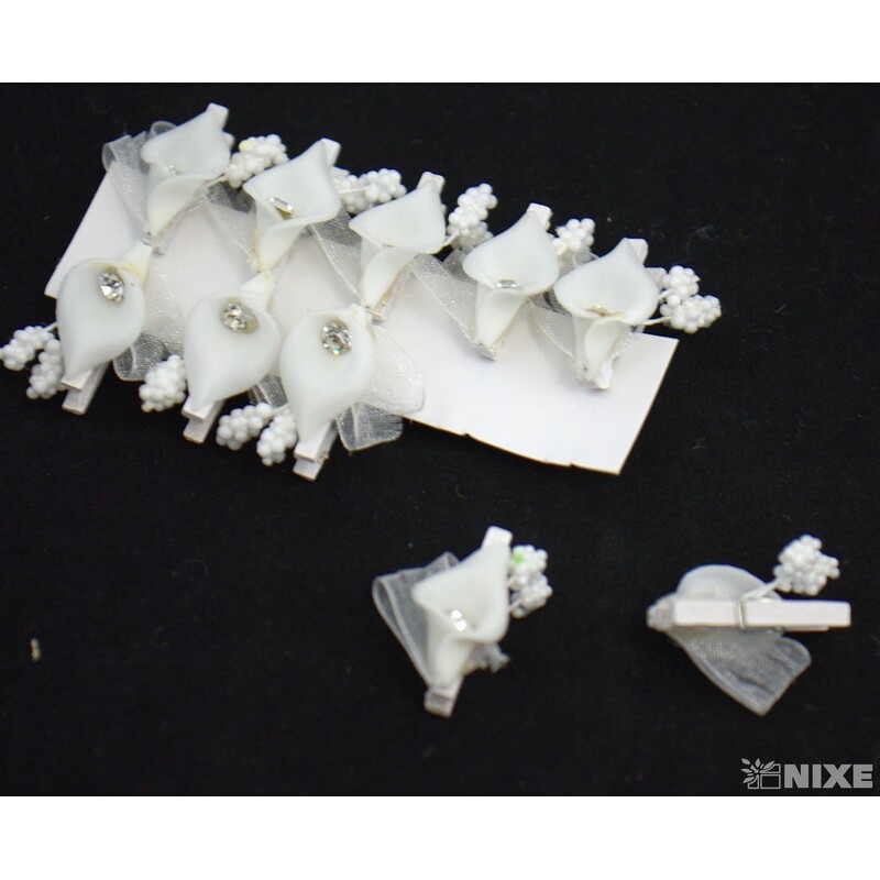 KYTIČKA NA KLIPSU 2,5cm 10ks*BÍLÁ