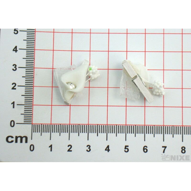 KYTIČKA NA KLIPSU 2,5cm 10ks*BÍLÁ