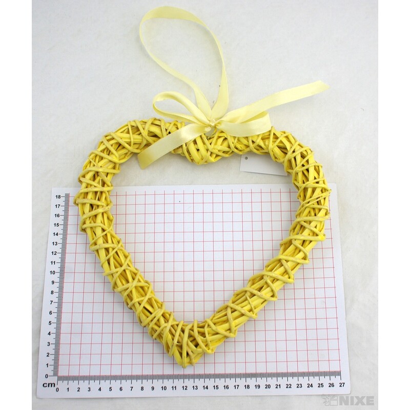 ZÁVĚS SRDCE 25cm*KRÉMOVÁ