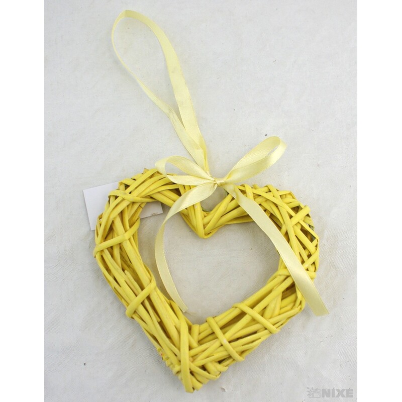 ZÁVĚS SRDCE 15cm*KRÉMOVÁ