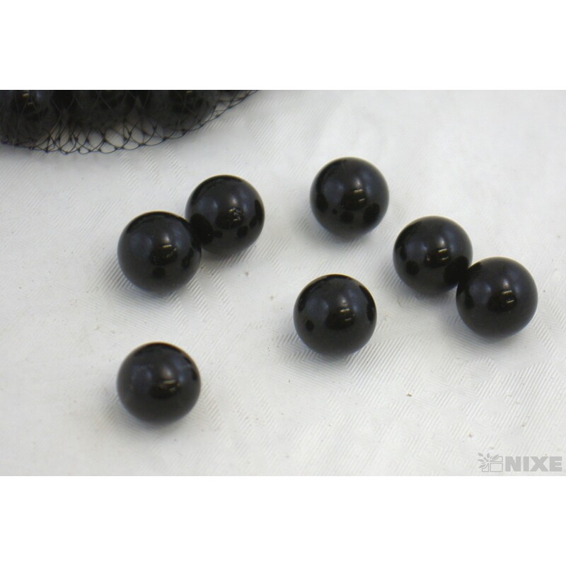 PERLA 1,5cm 39ks*ČERNÁ
