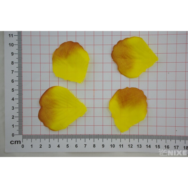 OKVĚTNÍ LÍSTKY RŮŽÍ 100ks*ŽLUTÁ+HNĚDÁ