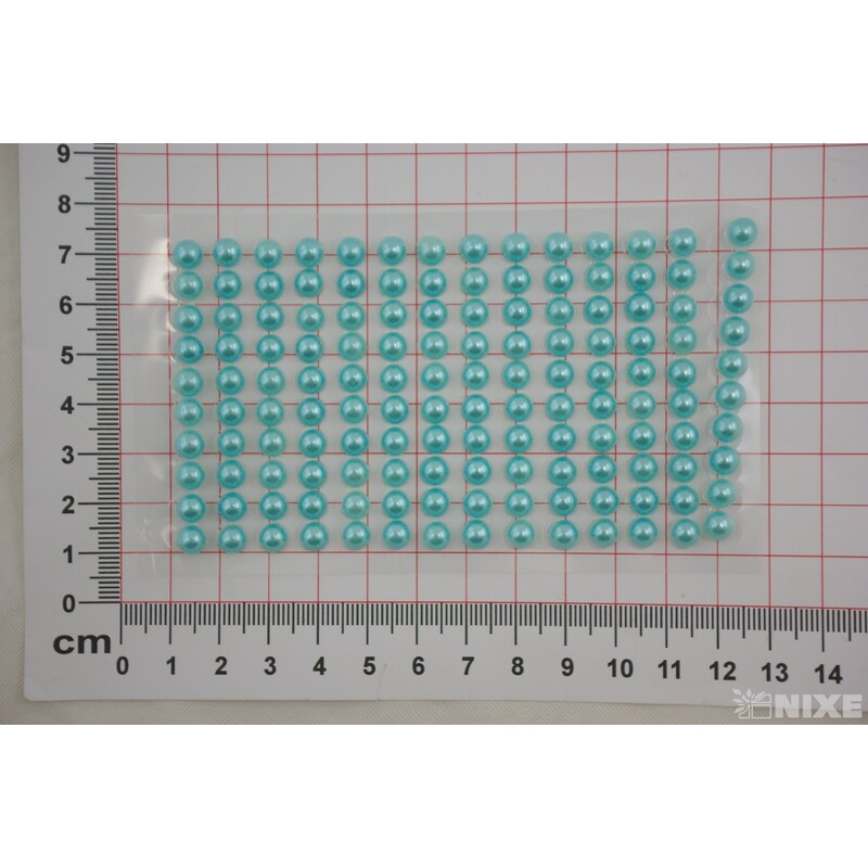 PERLIČKY NALEPOVACÍ 6mm 140ks*MODRÁ SV.
