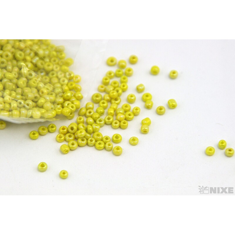 SKLENĚNÉ KORÁLKY 2mm 50g*ŽLUTÁ