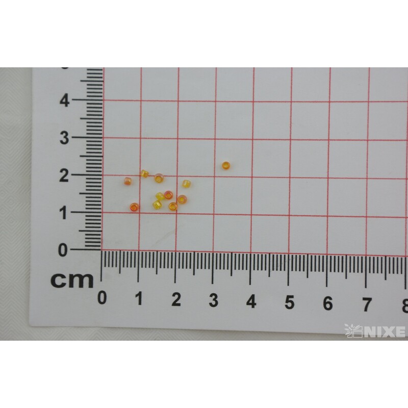SKLENĚNÉ KORÁLKY 2mm 50g*ORANŽOVÁ MULTI