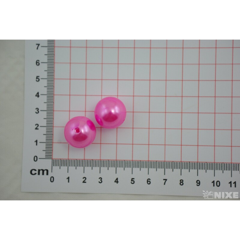 KORÁLKY 20mm 12ks*RŮŽOVÁ PINK