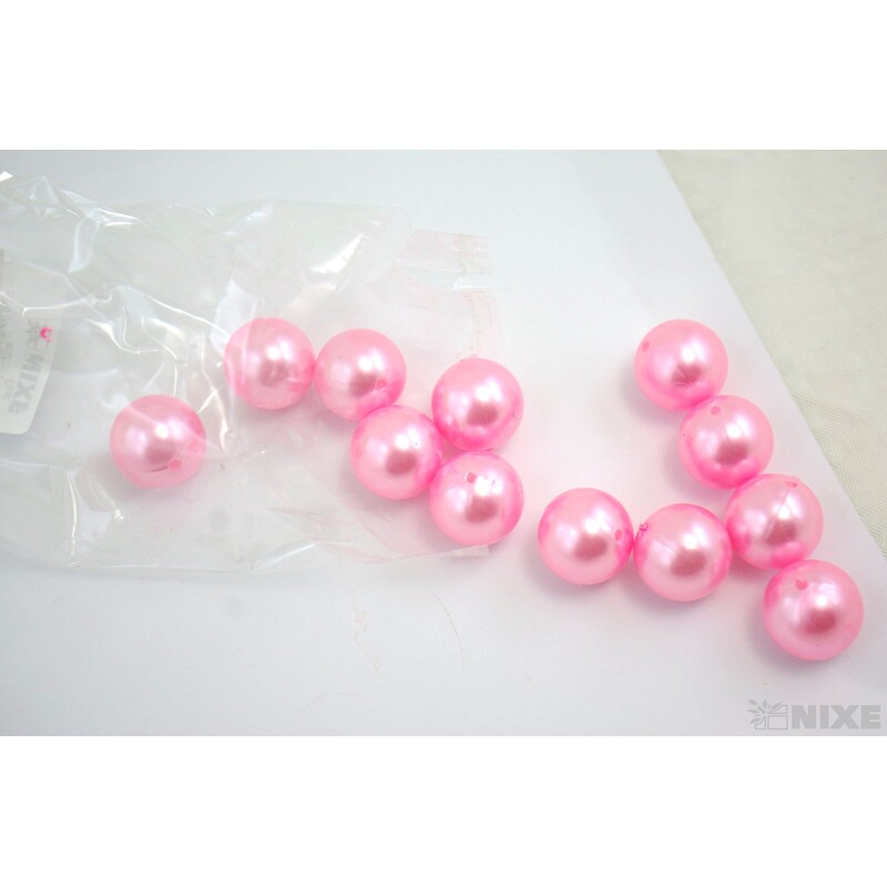 KORÁLKY 20mm 12ks*RŮŽOVÁ