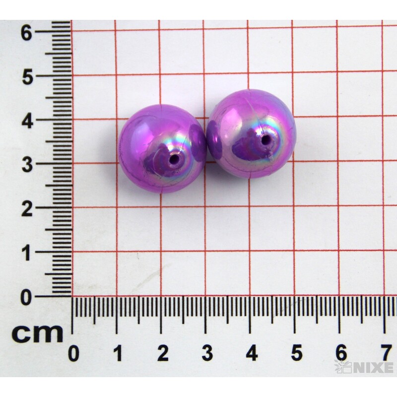 KORÁLKY 20mm 12ks*FIALOVÁ