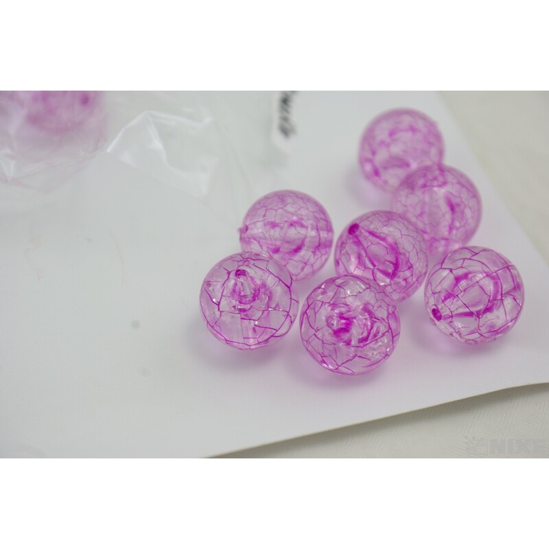 KORÁLKY KRAK 20mm 11ks*FIALOVÁ