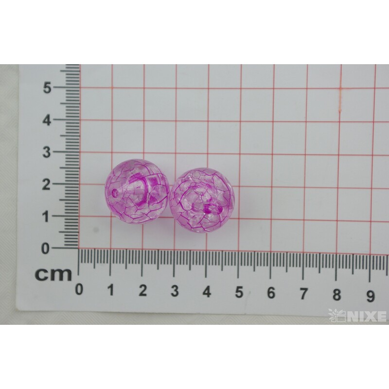 KORÁLKY KRAK 20mm 11ks*FIALOVÁ