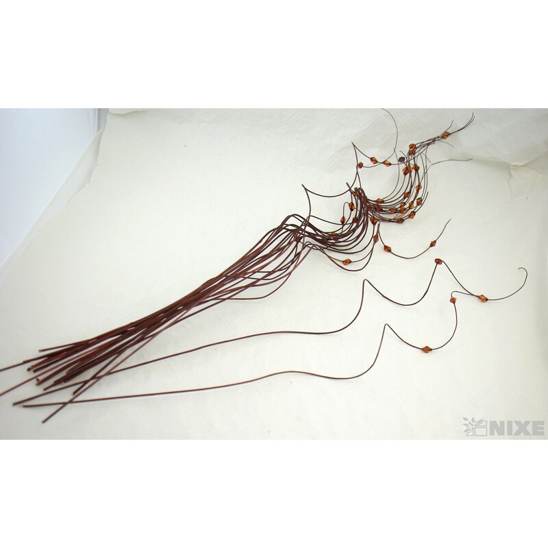 CURLY WIL. KORÁLKY 60cm*HNĚDÁ