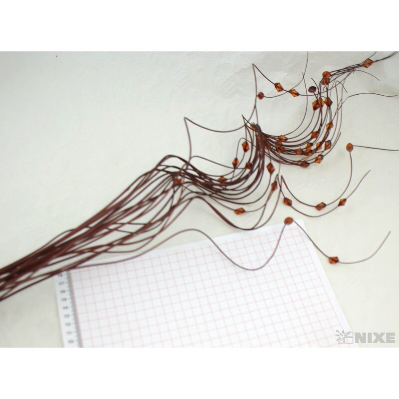 CURLY WIL. KORÁLKY 60cm*HNĚDÁ