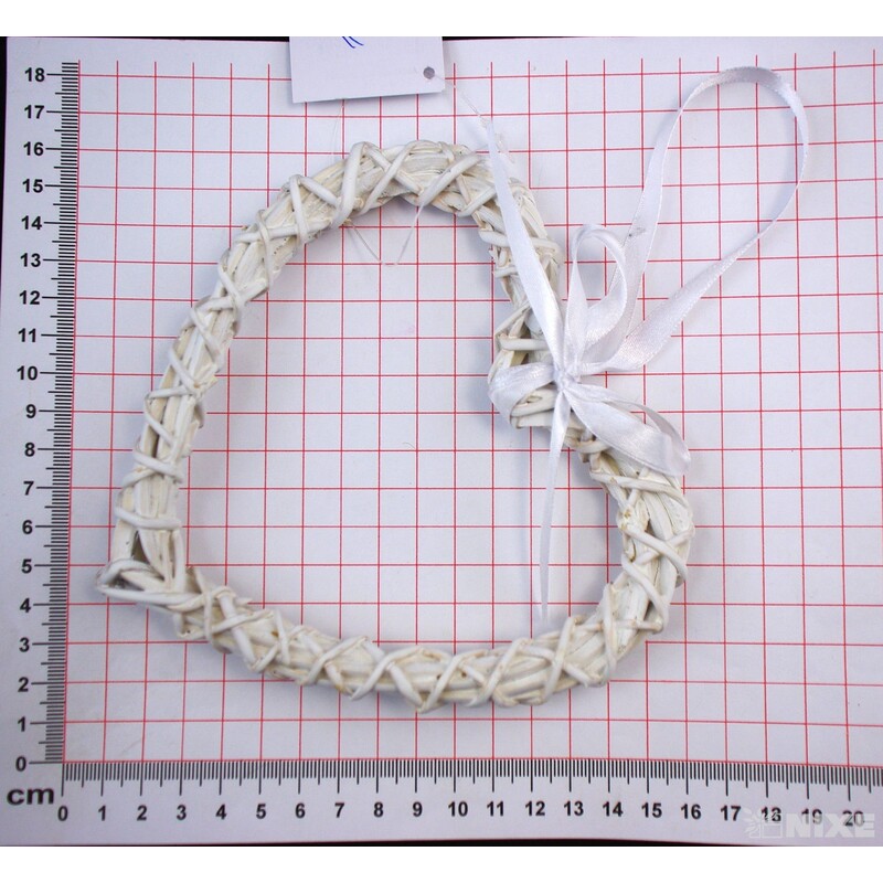 ZÁVĚS SRDCE 15cm*BÍLÁ