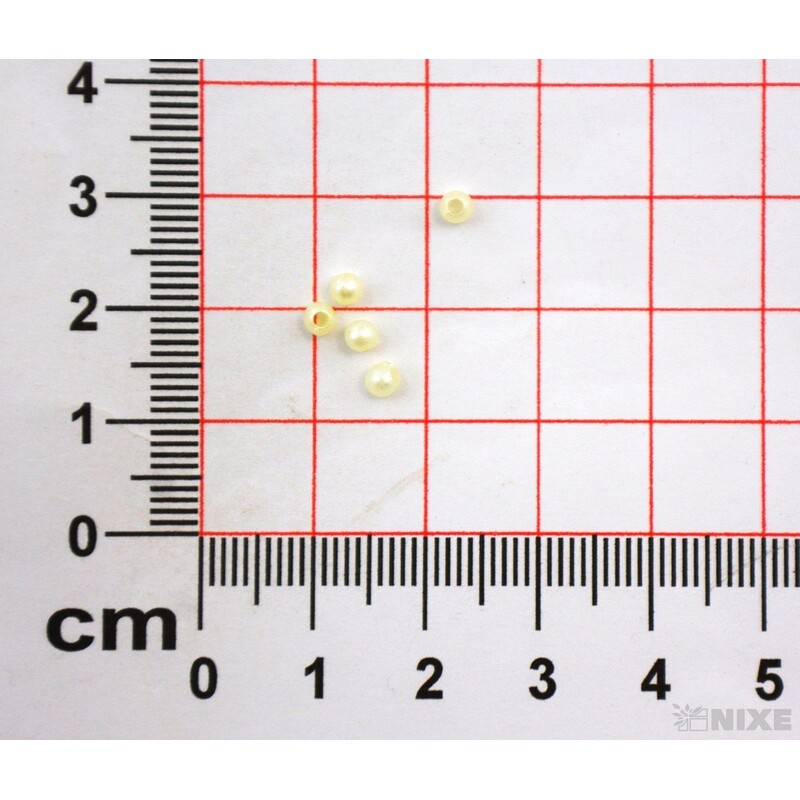 KORÁLKY 3mm 50g*KRÉMOVÁ