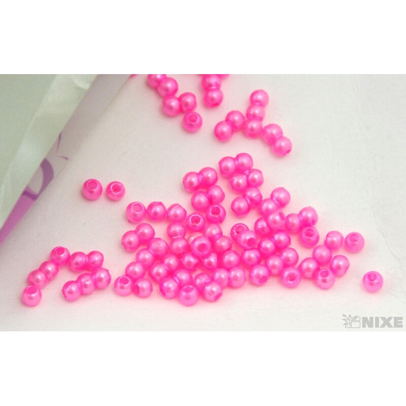 KORÁLKY 3mm 50g*RŮŽOVÁ