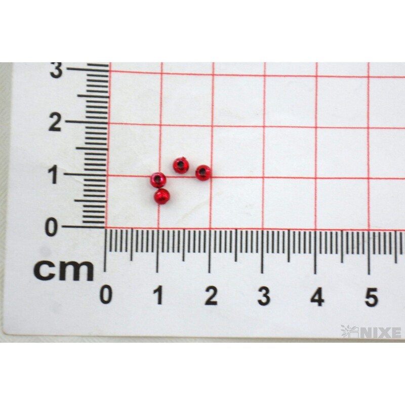 KORÁLKY 3mm 50g ČIRÉ*ČERVENÁ