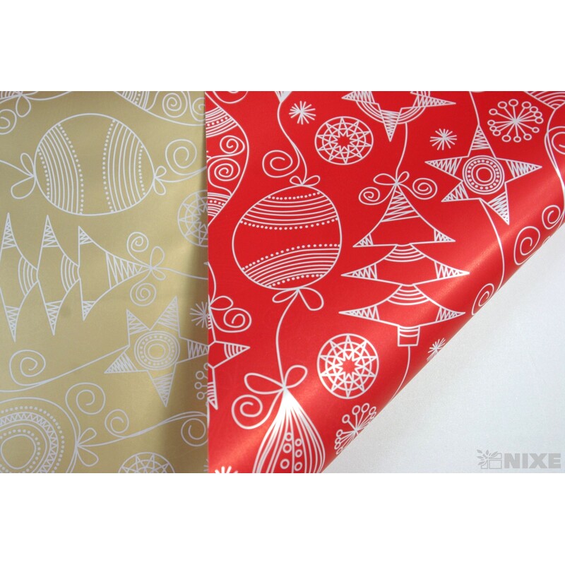 ROLE B-115P1 80cmx40m*ČERVENÁ+ZLATÁ V+