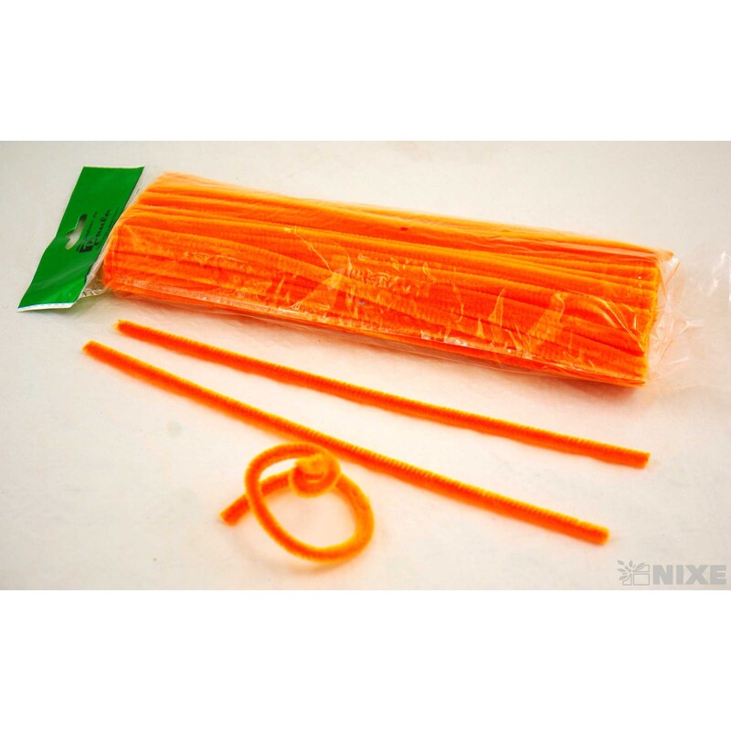 DRÁTEK ŽINYLKA 8mmx31cm 100ks*ORANŽOVÁ SV.