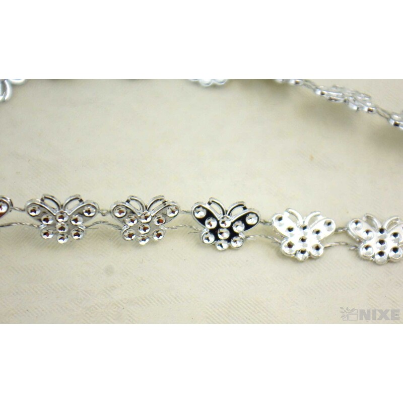 PÁSEK METAL MOTÝL 15mmx9m*STŘÍBRNÁ