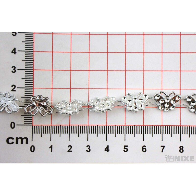 PÁSEK METAL MOTÝL 15mmx9m*STŘÍBRNÁ