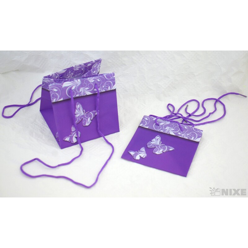 TAŠKA PLAST MOTÝL 14x14x14cm*MIX BAREV