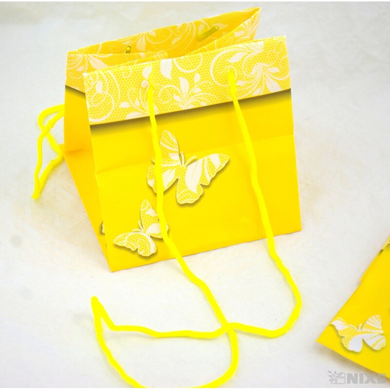 TAŠKA PLAST MOTÝL 14x14x14cm*MIX BAREV