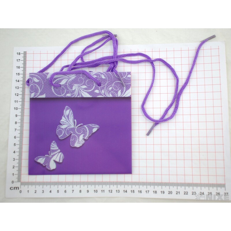 TAŠKA PLAST MOTÝL 14x14x14cm*MIX BAREV