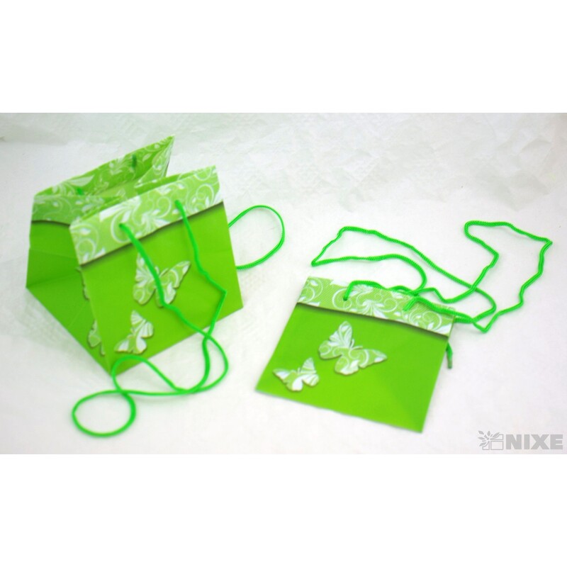 TAŠKA PLAST MOTÝL 14x14x14cm*MIX BAREV