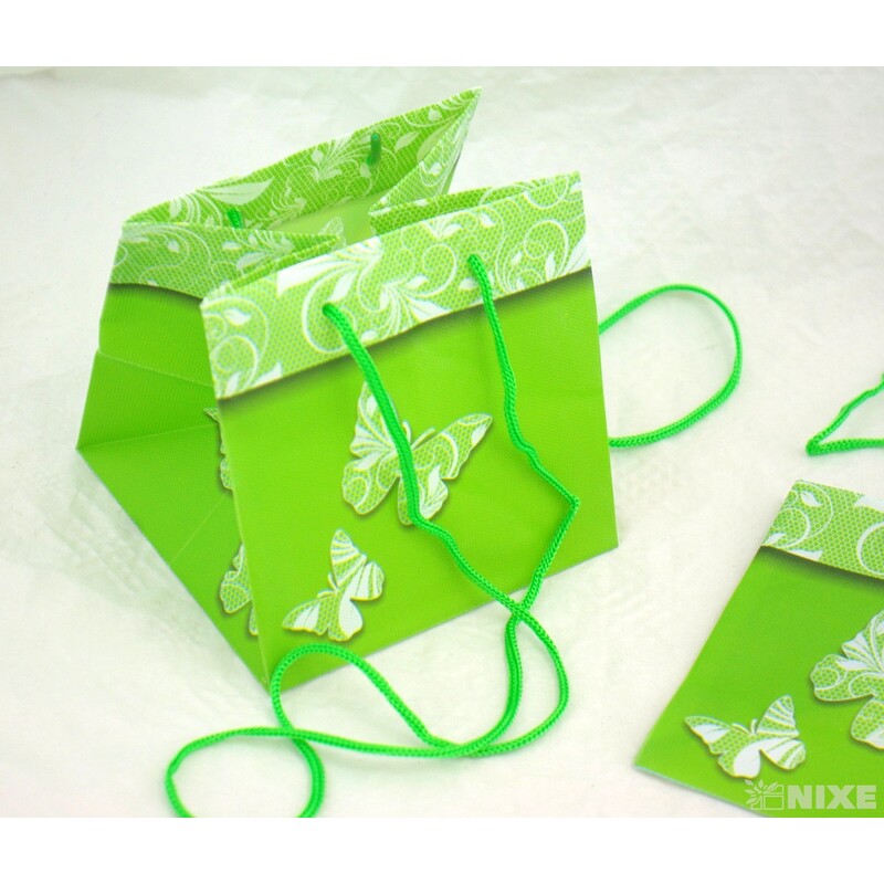 TAŠKA PLAST MOTÝL 14x14x14cm*MIX BAREV