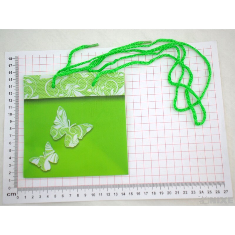 TAŠKA PLAST MOTÝL 14x14x14cm*MIX BAREV