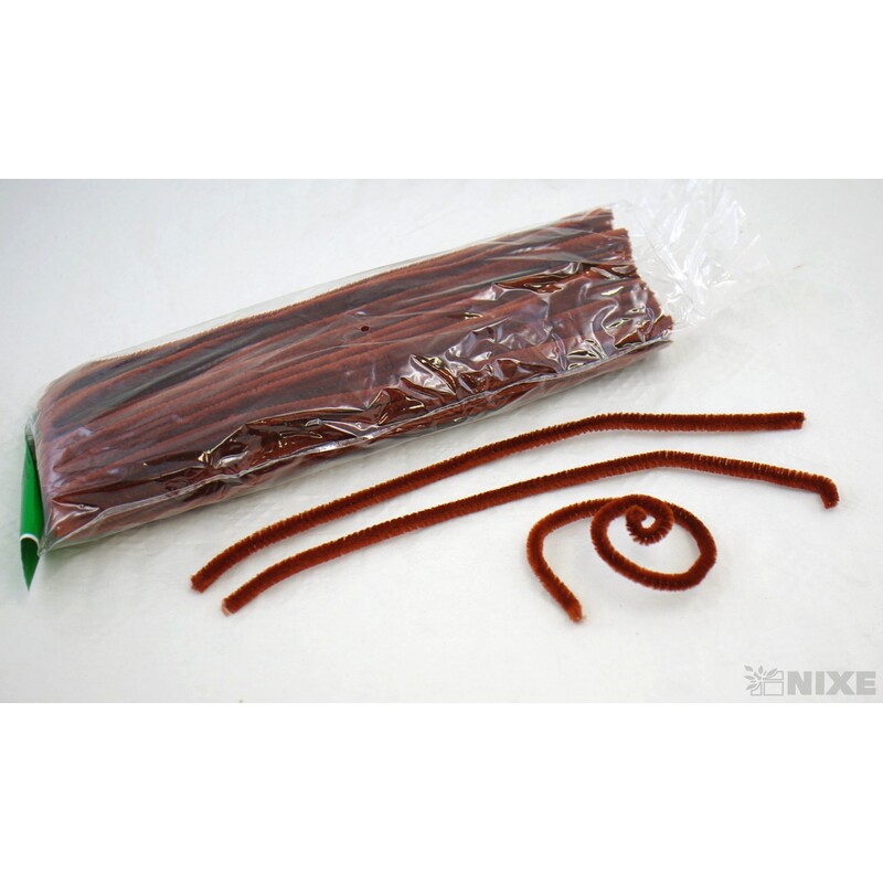 DRÁTEK ŽINYLKA 8mmx31cm 100ks*HNĚDÁ