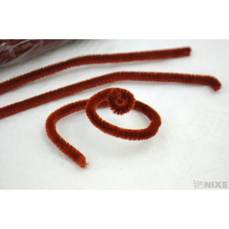 DRÁTEK ŽINYLKA 8mmx31cm 100ks*HNĚDÁ