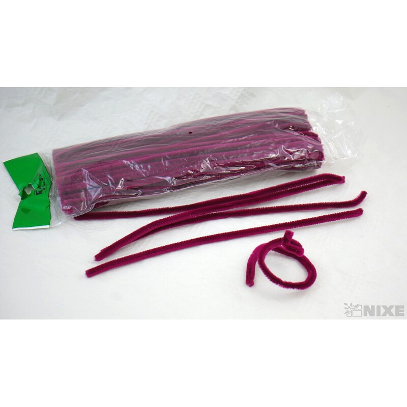 DRÁTEK ŽINYLKA 8mmx31cm 100ks*VÍNOVÁ