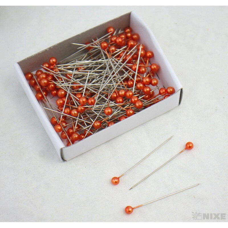 ŠPENDLÍK PL 4mmx4cm 144ks*ORANŽOVÁ TM.