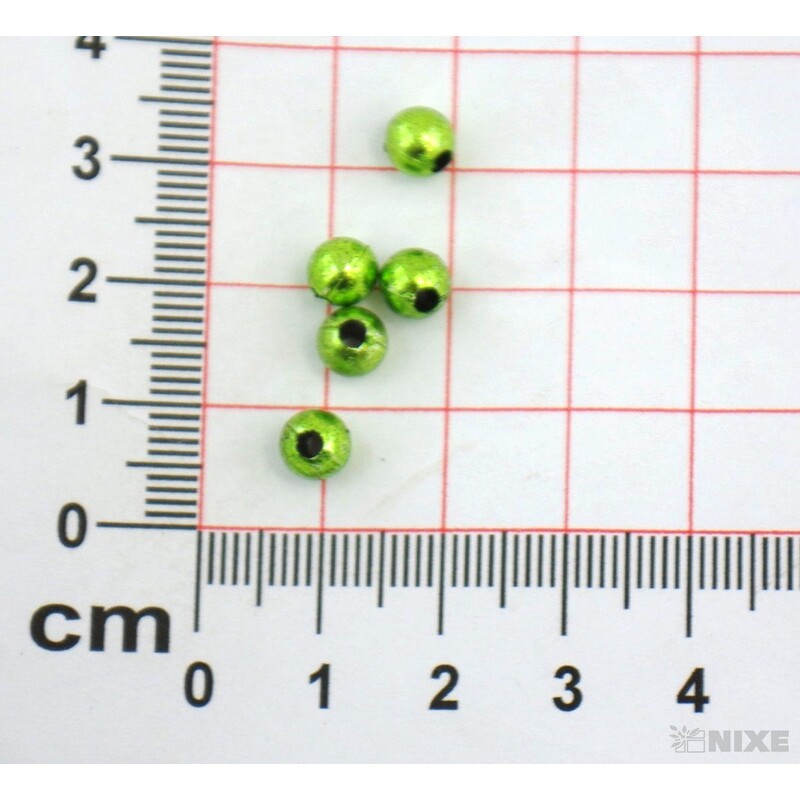 KORÁLKY 6mm 50g METAL*ZELENÁ