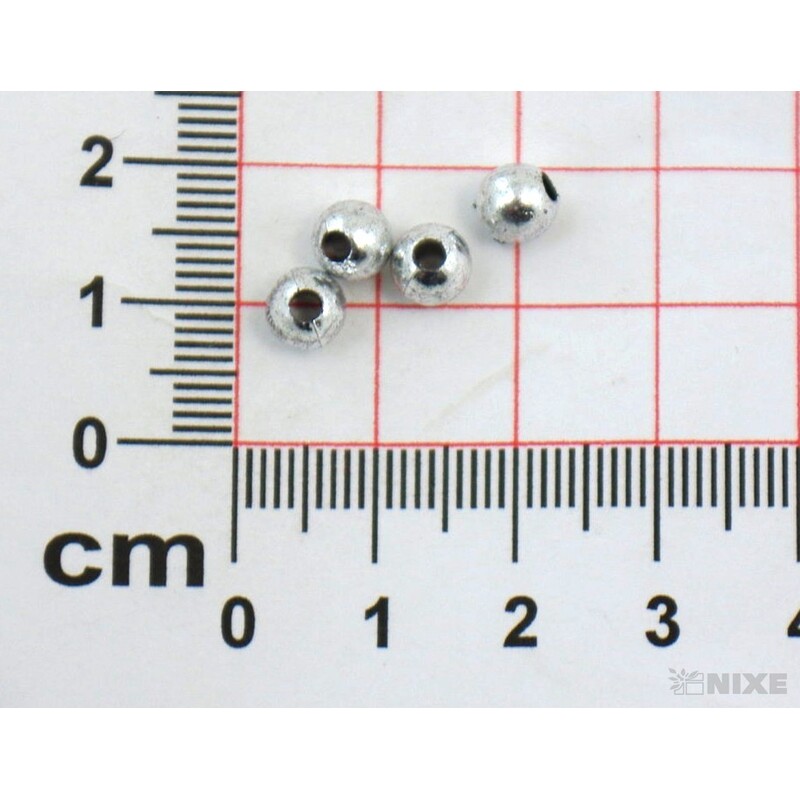 KORÁLKY 6mm 50g METAL*STŘÍBRNÁ