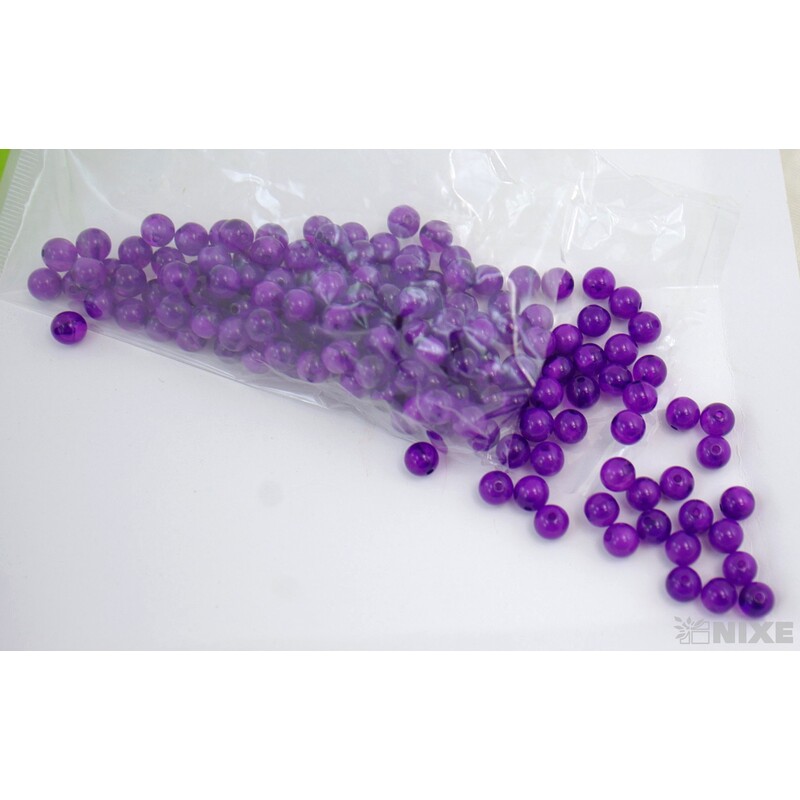 KORÁLKY DUHA 8mm*FIALOVÁ TM.