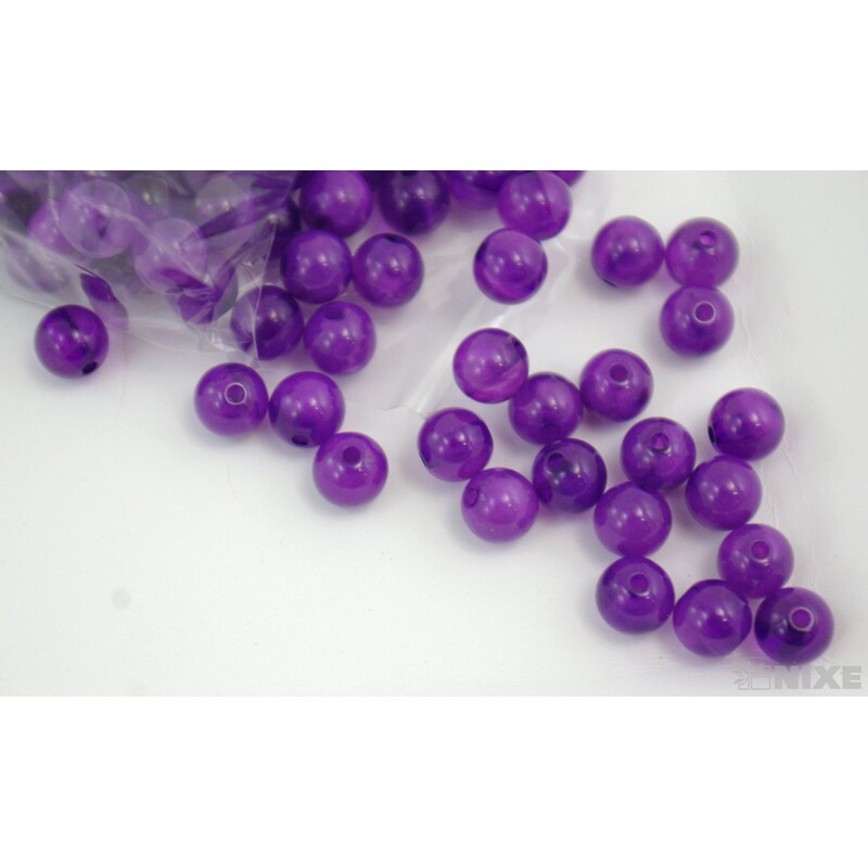 KORÁLKY DUHA 8mm*FIALOVÁ TM.