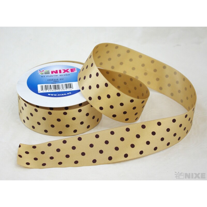 STUHA PUNTÍK N 40mmx25m*HNĚDÁ SV.-HNĚDÁ 703