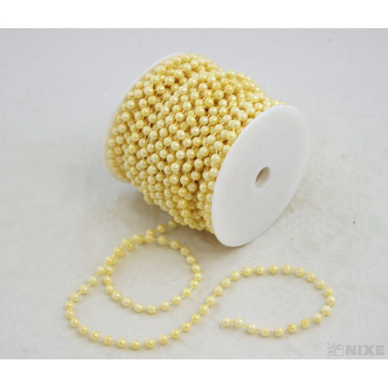 KORÁLKY ŘETĚZ 6mmx20m*KRÉMOVÁ