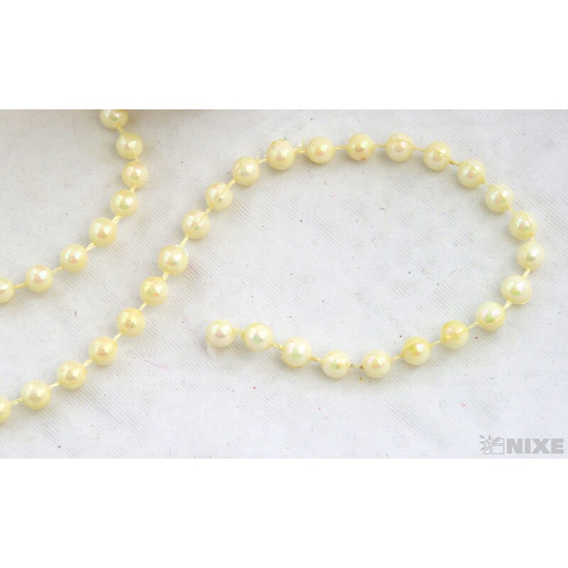 KORÁLKY ŘETĚZ 6mmx20m*KRÉMOVÁ