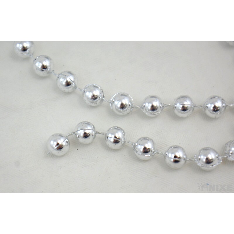 KORÁLKY ŘETĚZ 8mmx10m*STŘÍBRNÁ